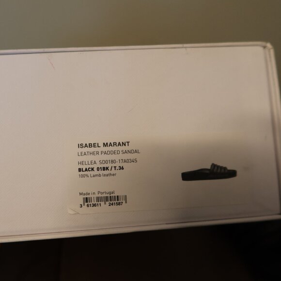 $430 Isabel Marant Hellea black lamb leather padded sandals size 36 with box - Picture 14 of 14